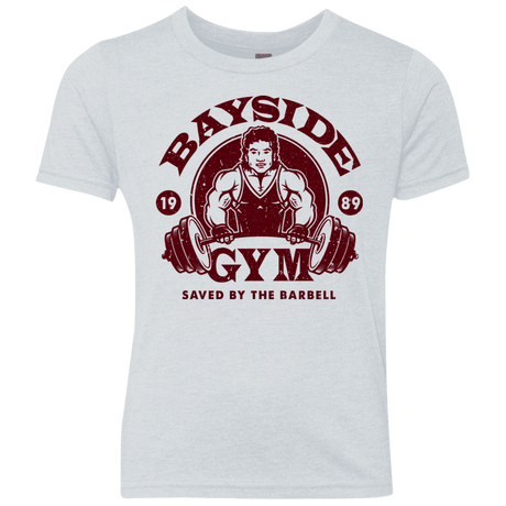 T-Shirts Heather White / YXS SAVED BY THE BARBELL Youth Triblend T-Shirt