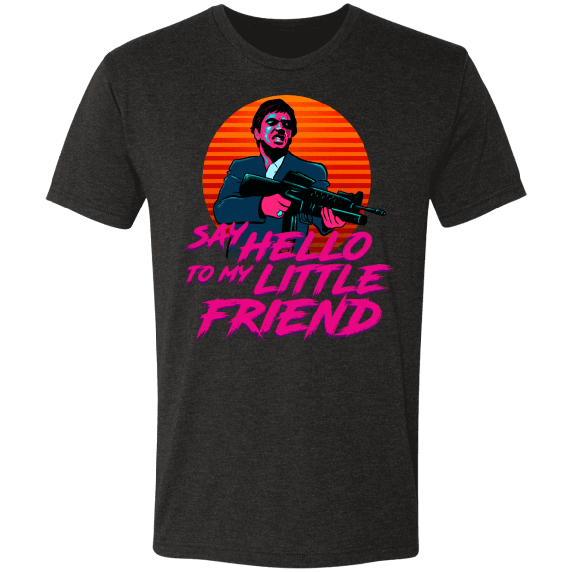 T-Shirts Vintage Black / S Say Hello To My Little Friend Men's Triblend T-Shirt