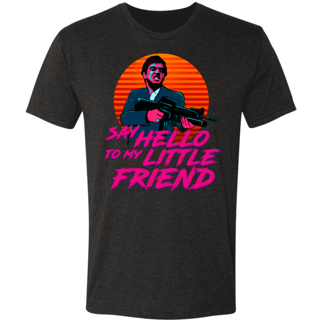 T-Shirts Vintage Black / S Say Hello To My Little Friend Men's Triblend T-Shirt