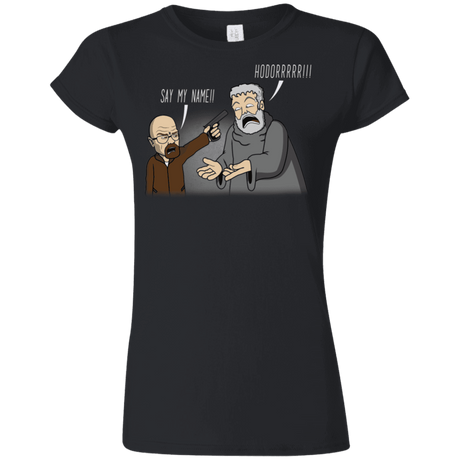 T-Shirts Black / S Say My Name!! Junior Slimmer-Fit T-Shirt