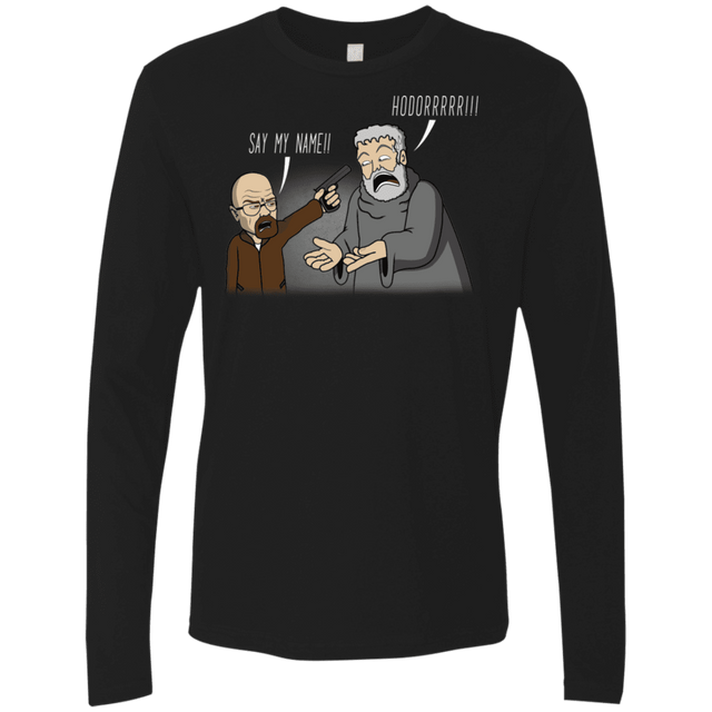 T-Shirts Black / S Say My Name!! Men's Premium Long Sleeve