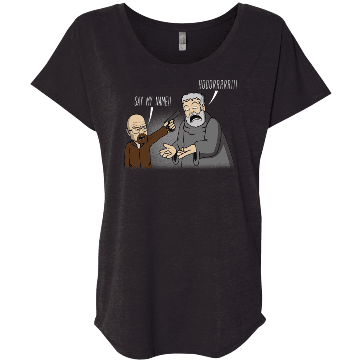 T-Shirts Vintage Black / X-Small Say My Name!! Triblend Dolman Sleeve