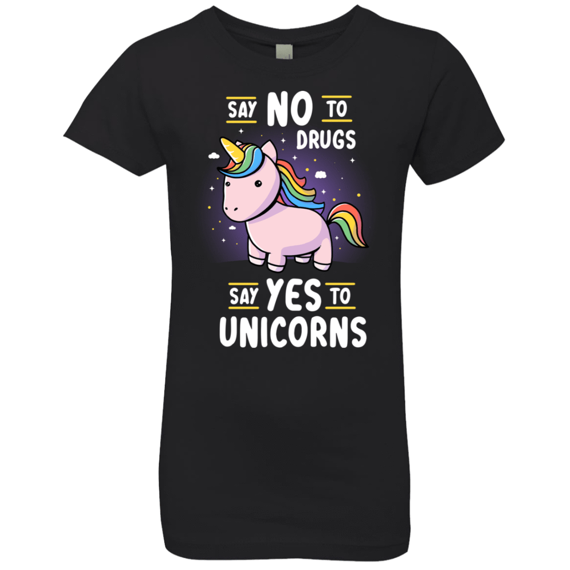 T-Shirts Black / YXS Say No to Drugs Girls Premium T-Shirt