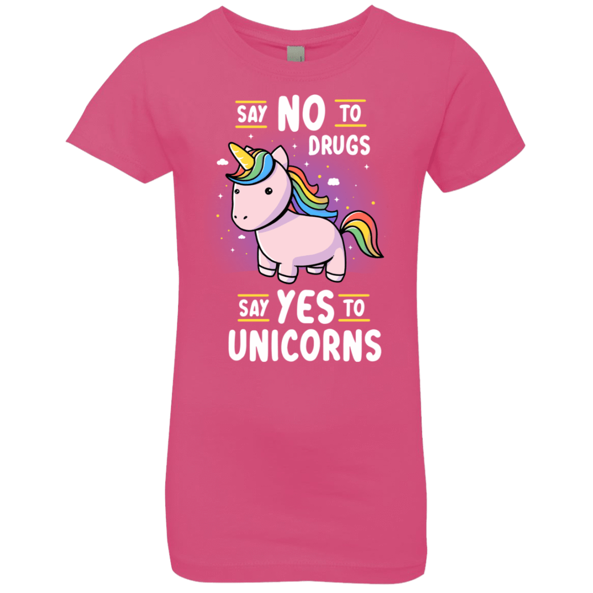 T-Shirts Hot Pink / YXS Say No to Drugs Girls Premium T-Shirt