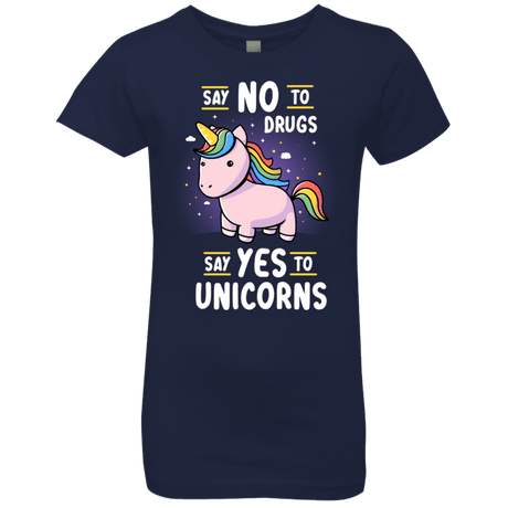 T-Shirts Midnight Navy / YXS Say No to Drugs Girls Premium T-Shirt