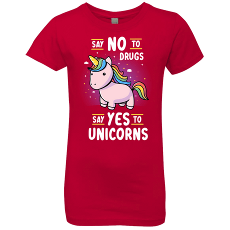 T-Shirts Red / YXS Say No to Drugs Girls Premium T-Shirt