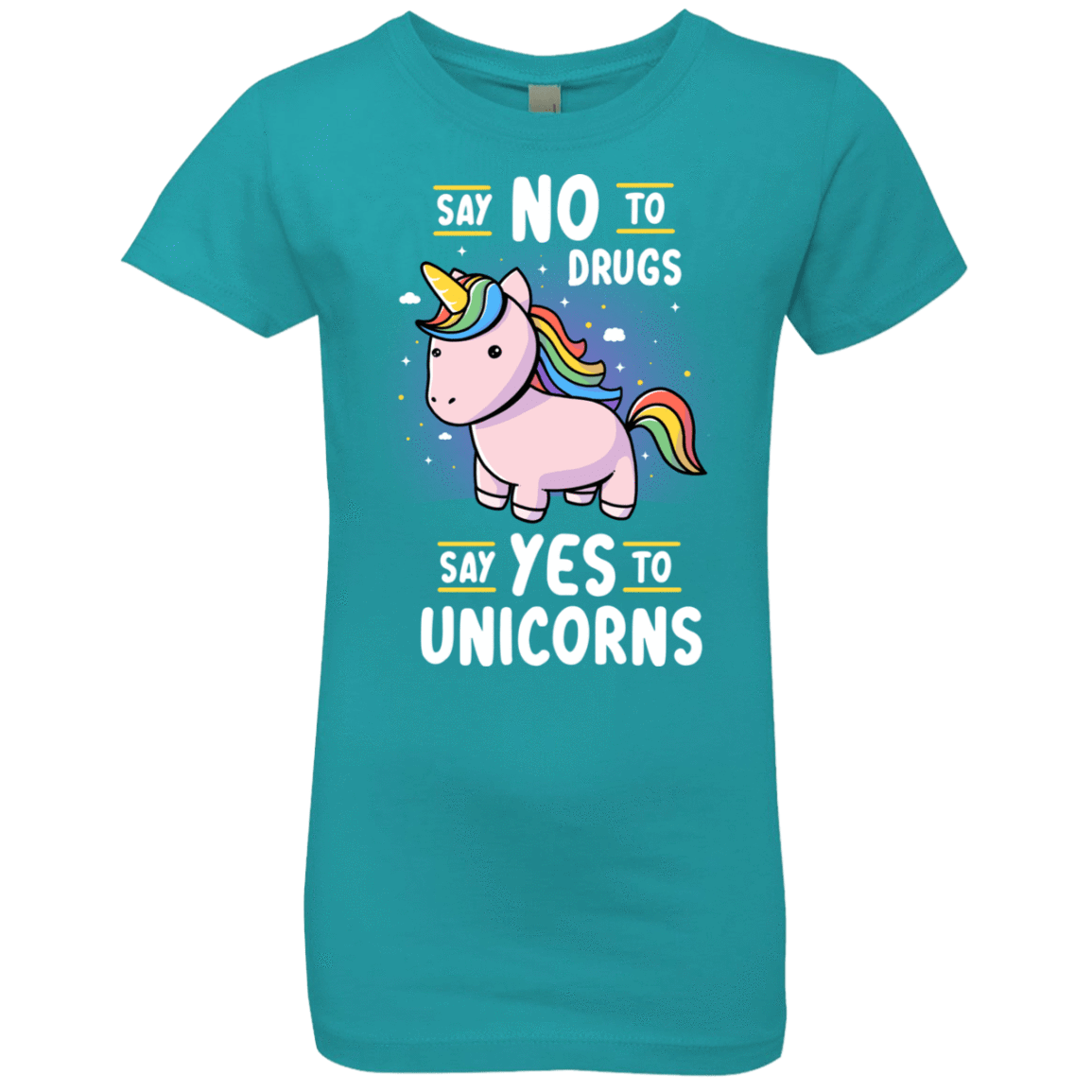 T-Shirts Tahiti Blue / YXS Say No to Drugs Girls Premium T-Shirt