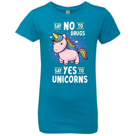 T-Shirts Turquoise / YXS Say No to Drugs Girls Premium T-Shirt