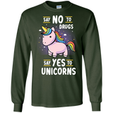 T-Shirts Forest Green / S Say No to Drugs Men's Long Sleeve T-Shirt