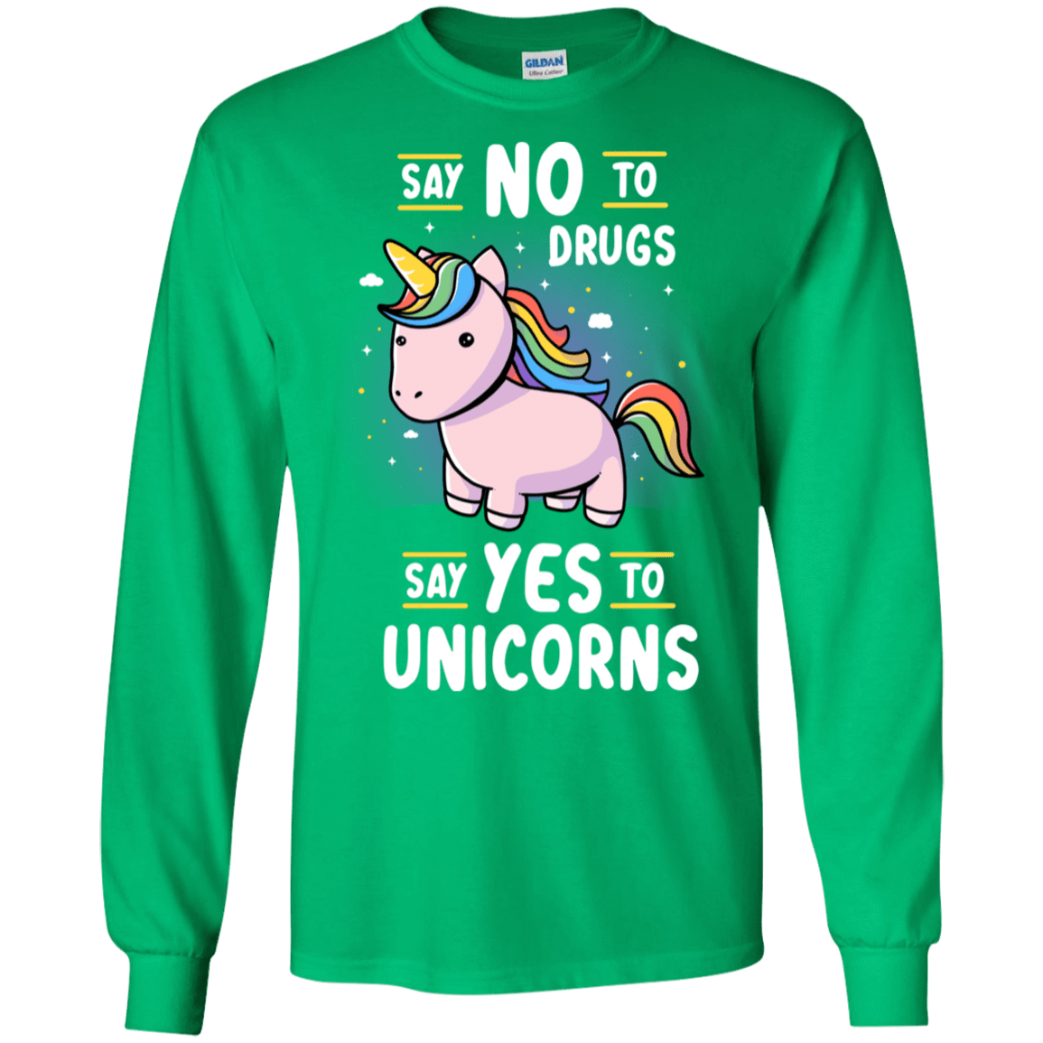 T-Shirts Irish Green / S Say No to Drugs Men's Long Sleeve T-Shirt