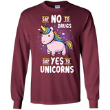 T-Shirts Maroon / S Say No to Drugs Men's Long Sleeve T-Shirt