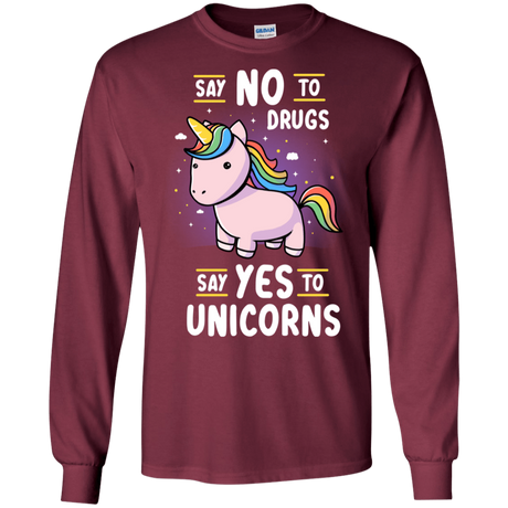 T-Shirts Maroon / S Say No to Drugs Men's Long Sleeve T-Shirt