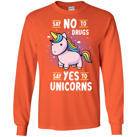 T-Shirts Orange / S Say No to Drugs Men's Long Sleeve T-Shirt