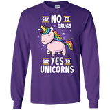 T-Shirts Purple / S Say No to Drugs Men's Long Sleeve T-Shirt