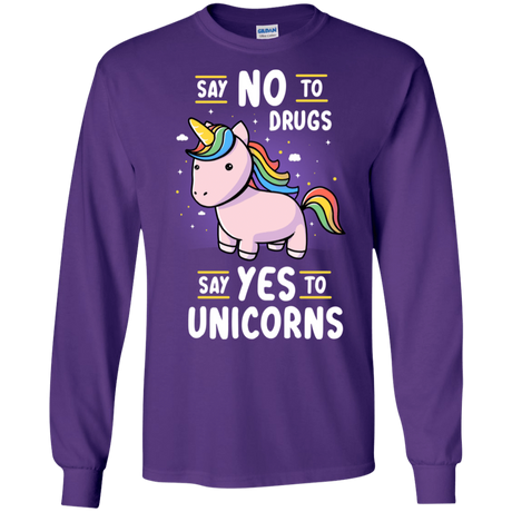 T-Shirts Purple / S Say No to Drugs Men's Long Sleeve T-Shirt