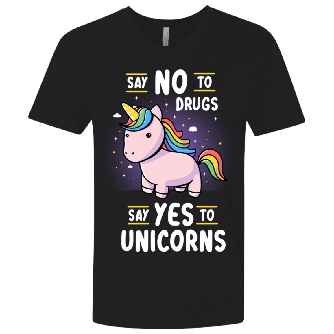 T-Shirts Black / X-Small Say No to Drugs Men's Premium V-Neck