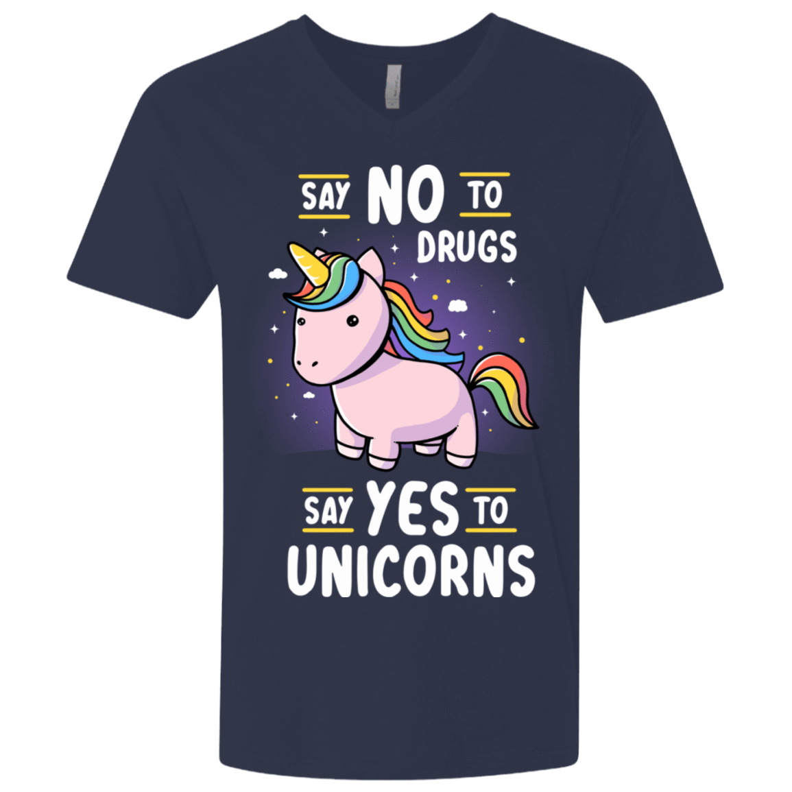 T-Shirts Midnight Navy / X-Small Say No to Drugs Men's Premium V-Neck