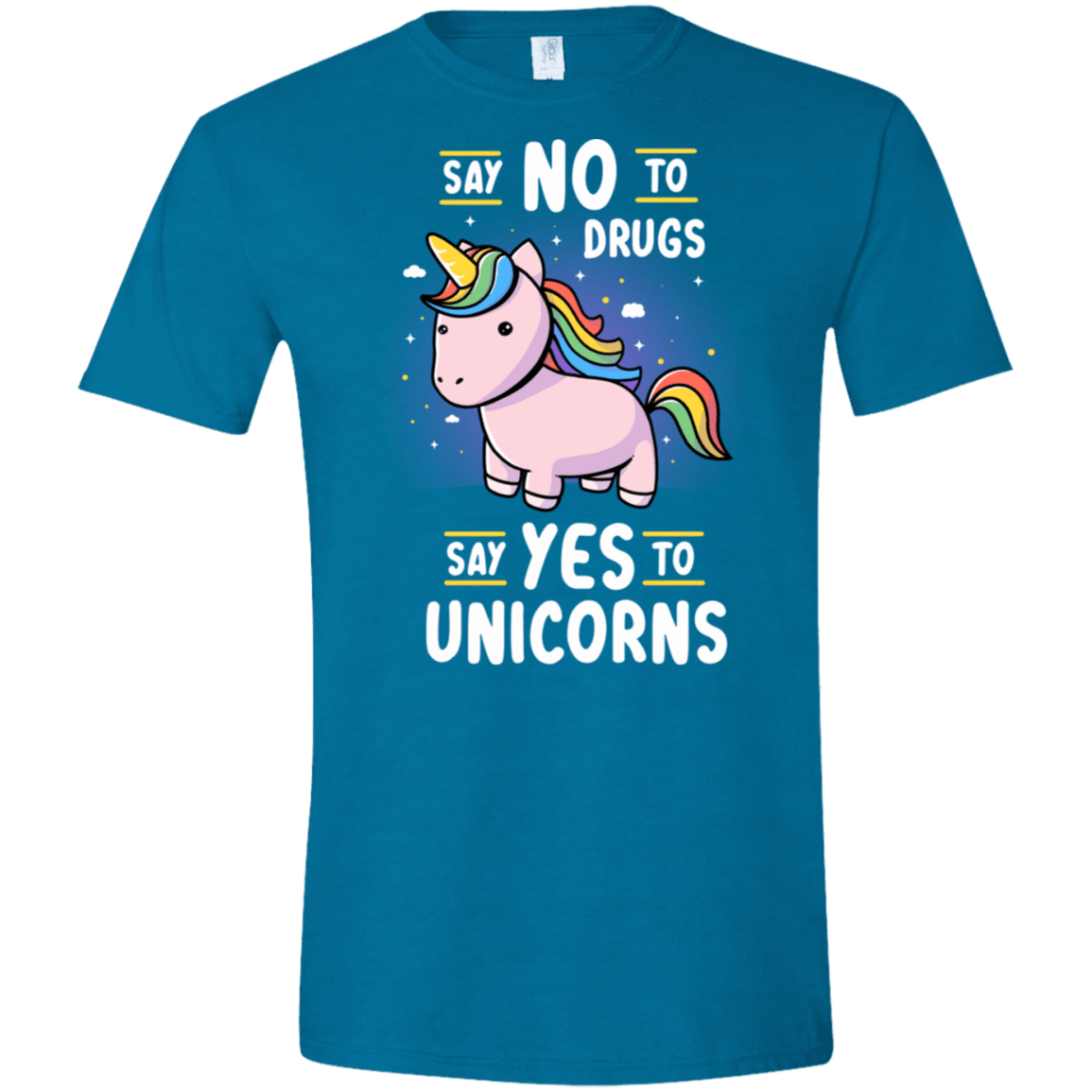 T-Shirts Antique Sapphire / S Say No to Drugs Men's Semi-Fitted Softstyle