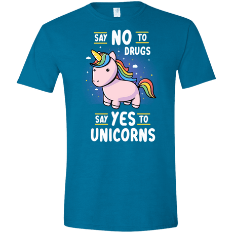 T-Shirts Antique Sapphire / S Say No to Drugs Men's Semi-Fitted Softstyle