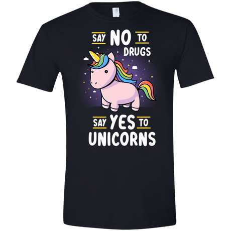T-Shirts Black / X-Small Say No to Drugs Men's Semi-Fitted Softstyle