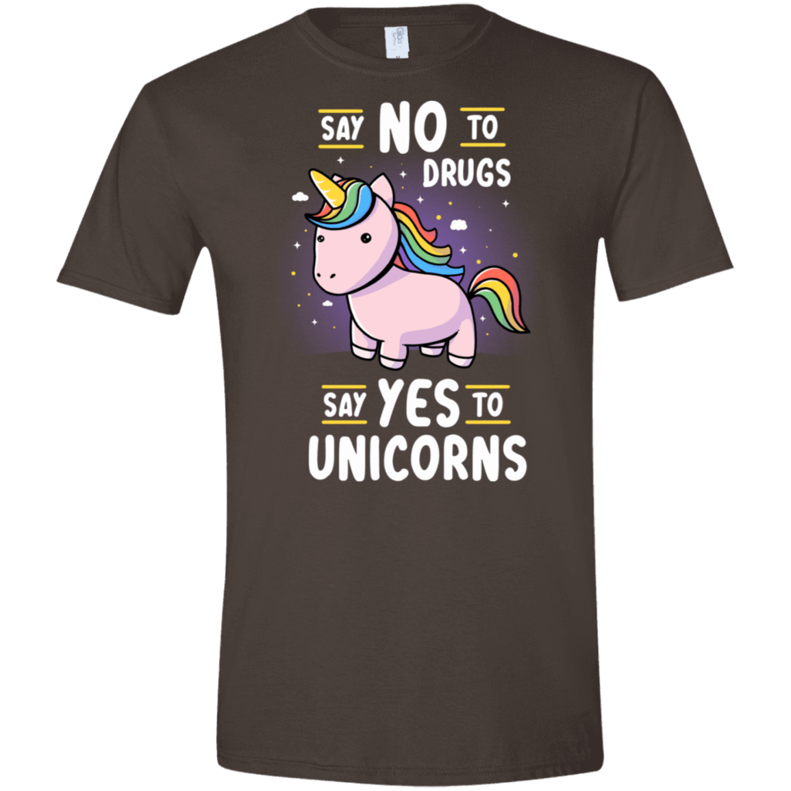 T-Shirts Dark Chocolate / S Say No to Drugs Men's Semi-Fitted Softstyle