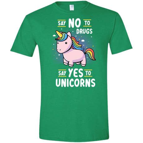 T-Shirts Heather Irish Green / S Say No to Drugs Men's Semi-Fitted Softstyle