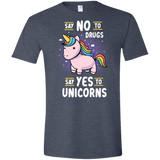 T-Shirts Heather Navy / S Say No to Drugs Men's Semi-Fitted Softstyle