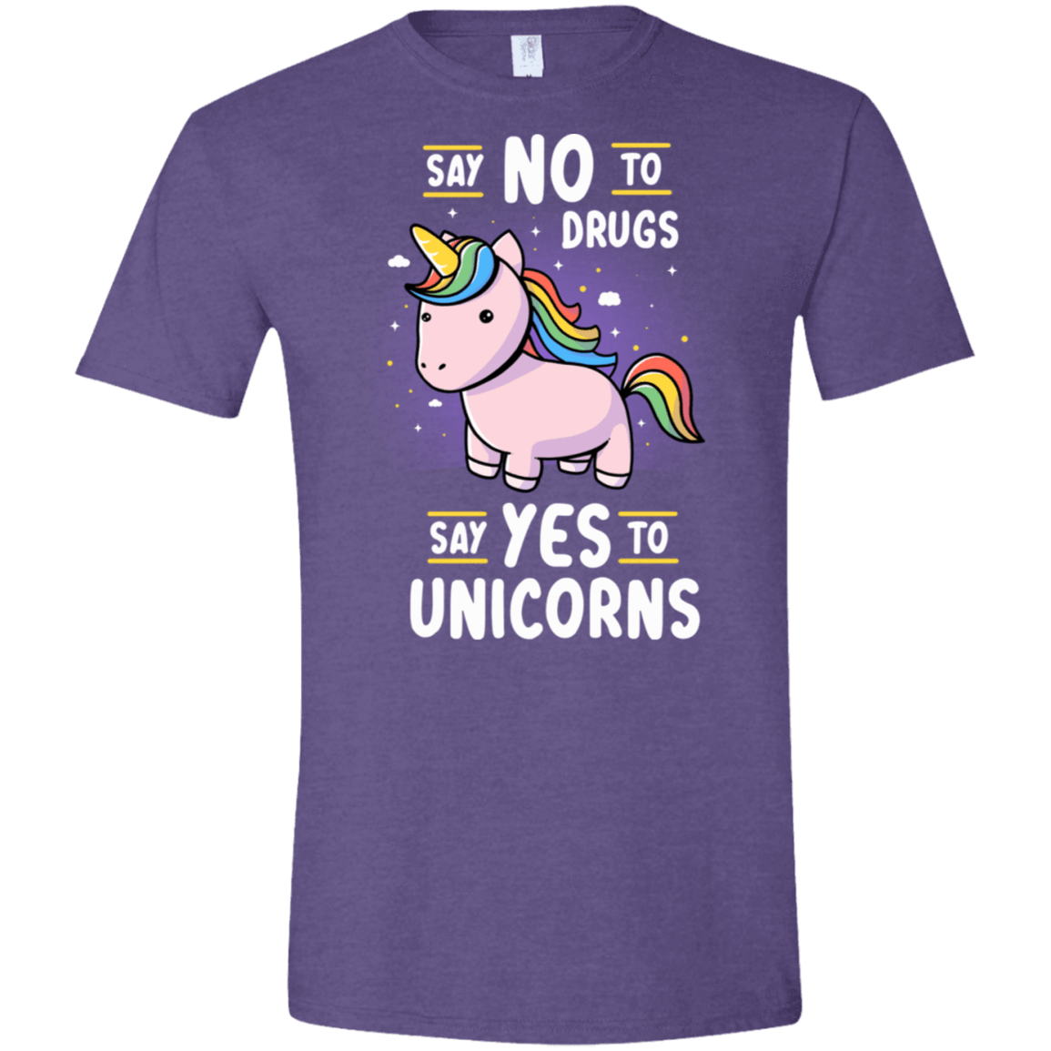 T-Shirts Heather Purple / S Say No to Drugs Men's Semi-Fitted Softstyle