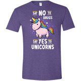 T-Shirts Heather Purple / S Say No to Drugs Men's Semi-Fitted Softstyle