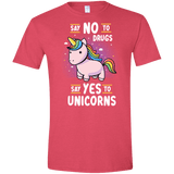 T-Shirts Heather Red / S Say No to Drugs Men's Semi-Fitted Softstyle