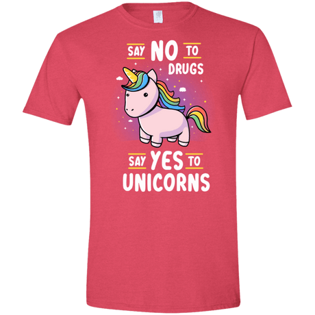 T-Shirts Heather Red / S Say No to Drugs Men's Semi-Fitted Softstyle