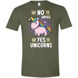 T-Shirts Military Green / S Say No to Drugs Men's Semi-Fitted Softstyle