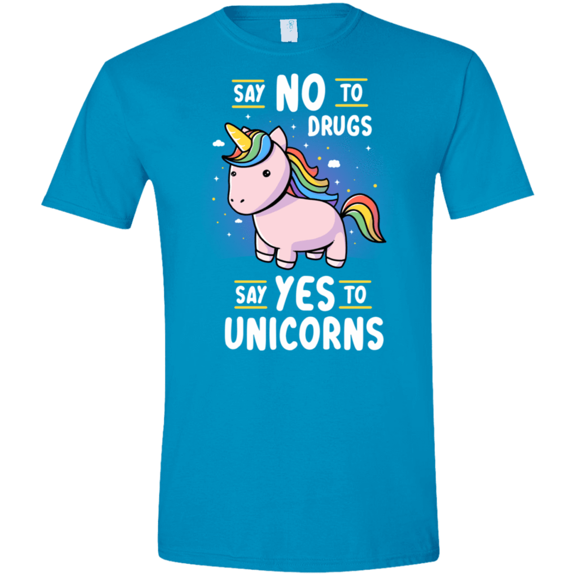 T-Shirts Sapphire / S Say No to Drugs Men's Semi-Fitted Softstyle