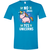 T-Shirts Sapphire / S Say No to Drugs Men's Semi-Fitted Softstyle