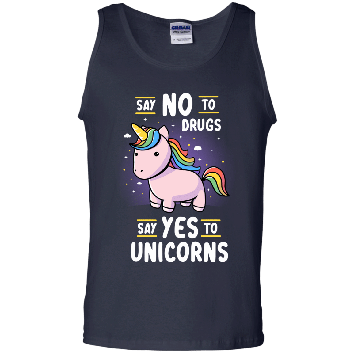 T-Shirts Navy / S Say No to Drugs Men's Tank Top