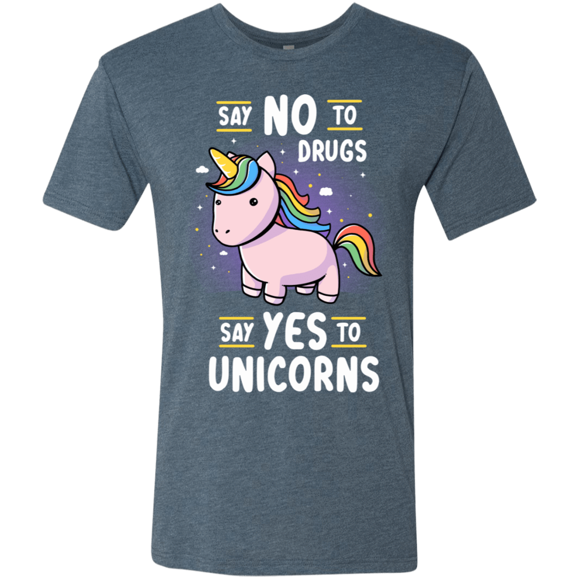 T-Shirts Indigo / S Say No to Drugs Men's Triblend T-Shirt