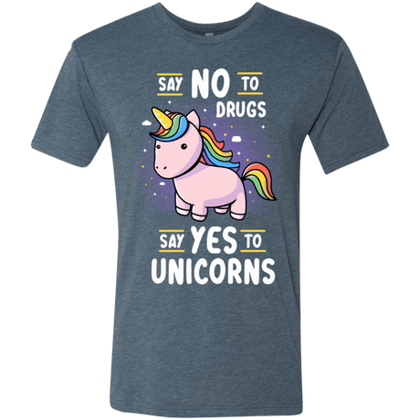 T-Shirts Indigo / S Say No to Drugs Men's Triblend T-Shirt