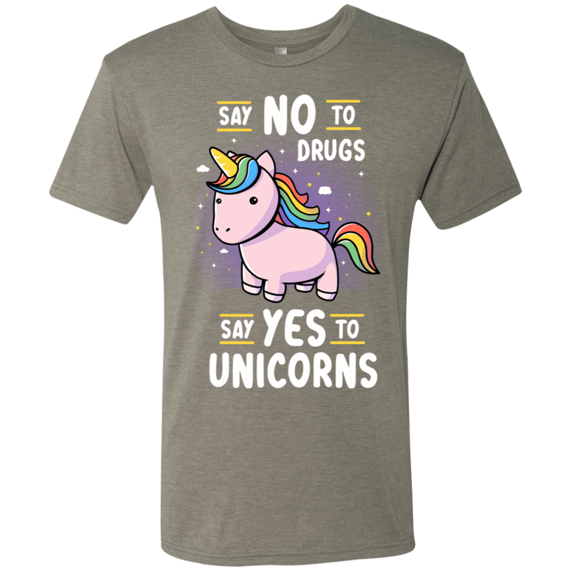 T-Shirts Venetian Grey / S Say No to Drugs Men's Triblend T-Shirt