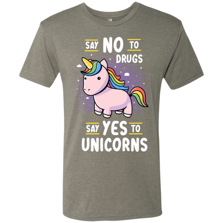 T-Shirts Venetian Grey / S Say No to Drugs Men's Triblend T-Shirt