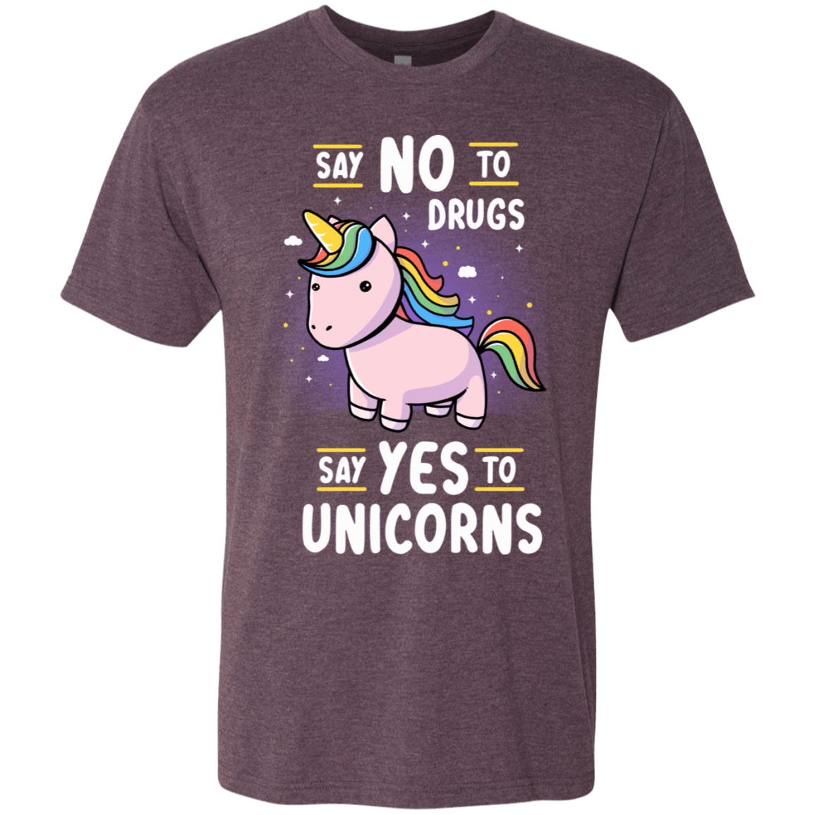 T-Shirts Vintage Purple / S Say No to Drugs Men's Triblend T-Shirt