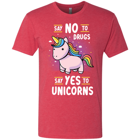 T-Shirts Vintage Red / S Say No to Drugs Men's Triblend T-Shirt