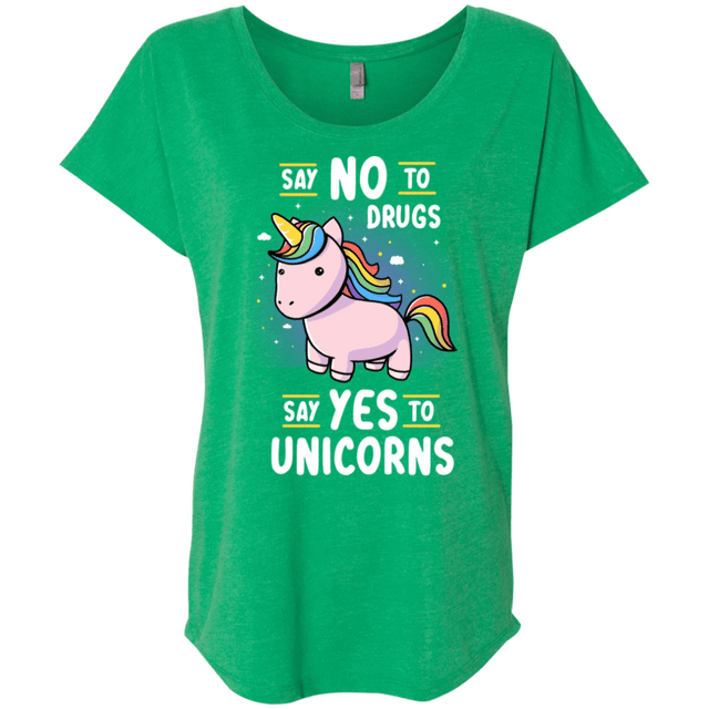 T-Shirts Envy / X-Small Say No to Drugs Triblend Dolman Sleeve