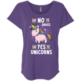 T-Shirts Purple Rush / X-Small Say No to Drugs Triblend Dolman Sleeve