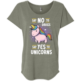 T-Shirts Venetian Grey / X-Small Say No to Drugs Triblend Dolman Sleeve