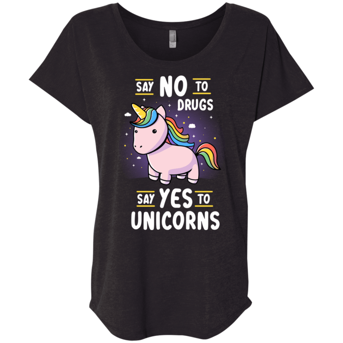 T-Shirts Vintage Black / X-Small Say No to Drugs Triblend Dolman Sleeve