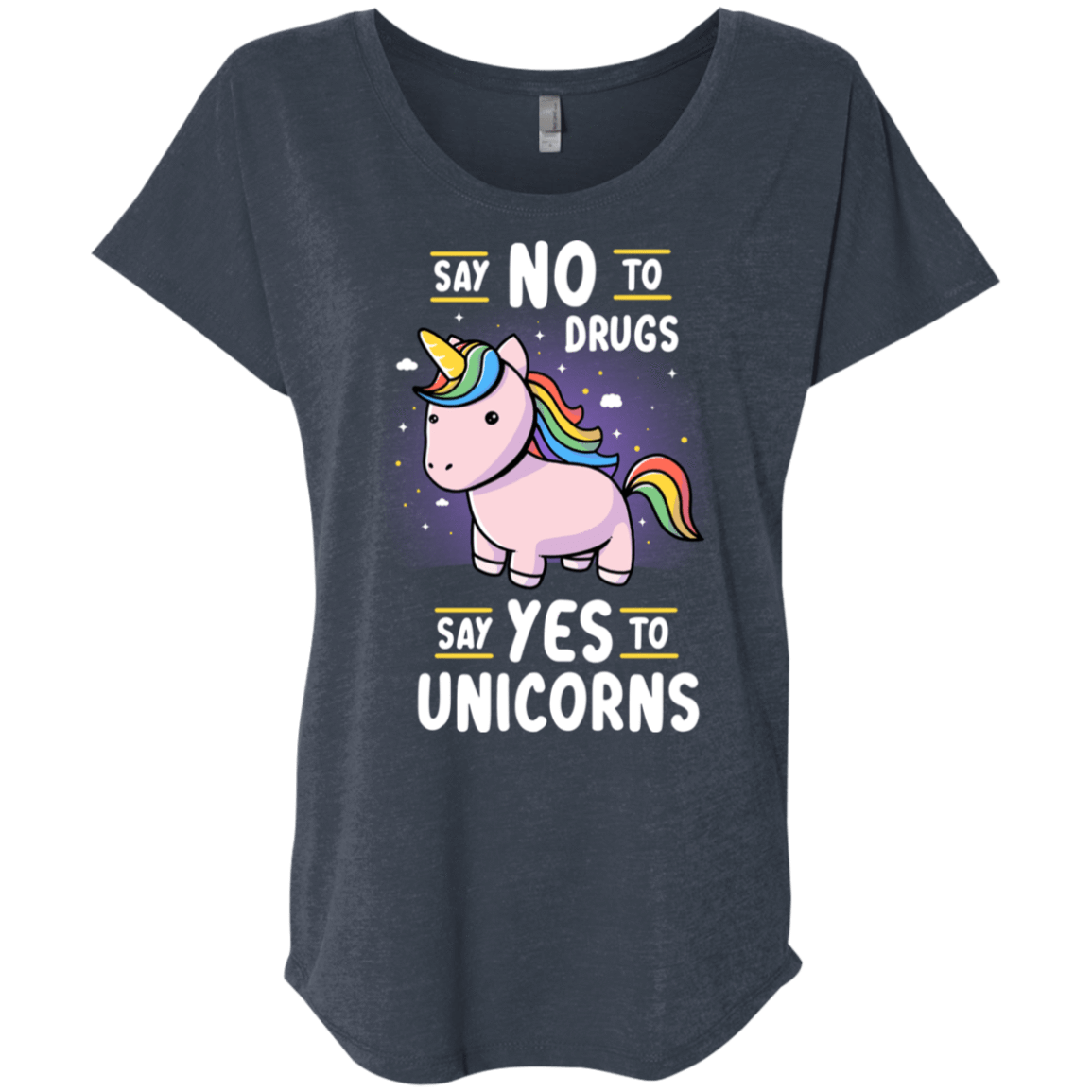 T-Shirts Vintage Navy / X-Small Say No to Drugs Triblend Dolman Sleeve