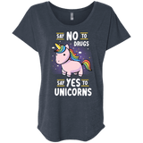 T-Shirts Vintage Navy / X-Small Say No to Drugs Triblend Dolman Sleeve