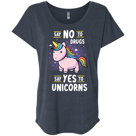 T-Shirts Vintage Navy / X-Small Say No to Drugs Triblend Dolman Sleeve