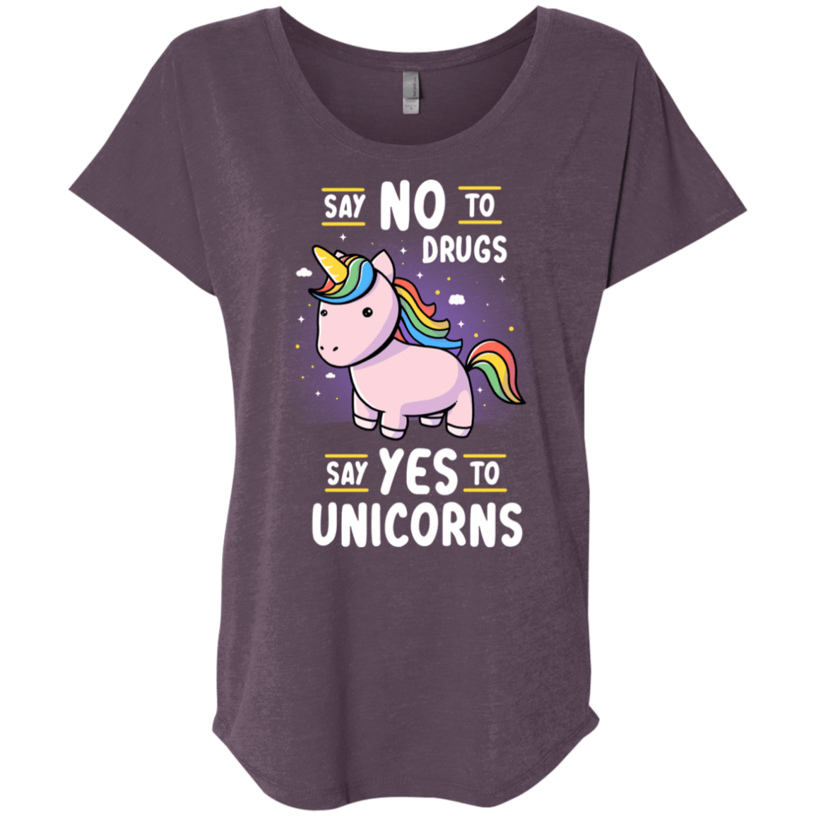 T-Shirts Vintage Purple / X-Small Say No to Drugs Triblend Dolman Sleeve