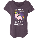 T-Shirts Vintage Purple / X-Small Say No to Drugs Triblend Dolman Sleeve